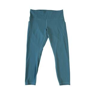 Lululemon Athletica Wunder Cropped Persian Blue Leggings US Women's 14 Plus